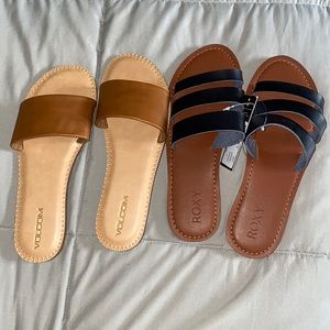 BRAND NEW Volcom & Roxy sandals lot size 9